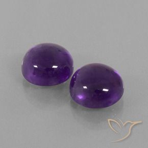 Pedras preciosas de Ametista Violeta médio natural de 11.04 ct, Redondo, Transparente