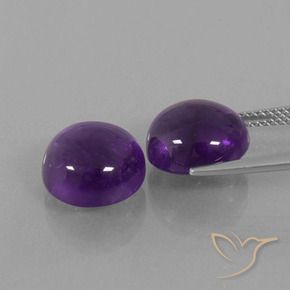 Pedras preciosas de Ametista Violeta médio natural de 11.04 ct, Redondo, Transparente