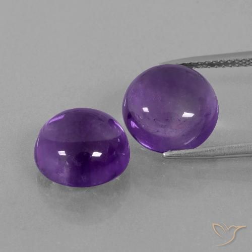 10.21ctw Natural Violeta médio Ametista, Redondo, Transparente