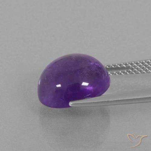 Ametista Violeta Médio-claro Natural 5.61ct, Redondo, Transparente