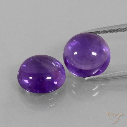 9.45ctw Natural Violeta médio Ametista, Redondo, Transparente
