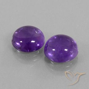 Pedras preciosas de Ametista Violeta médio natural de 9.45 ct, Redondo, Transparente
