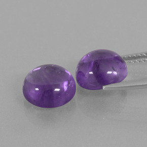 Pedras preciosas de ametista violeta natural de 5,60 ct, corte redondo, transparente