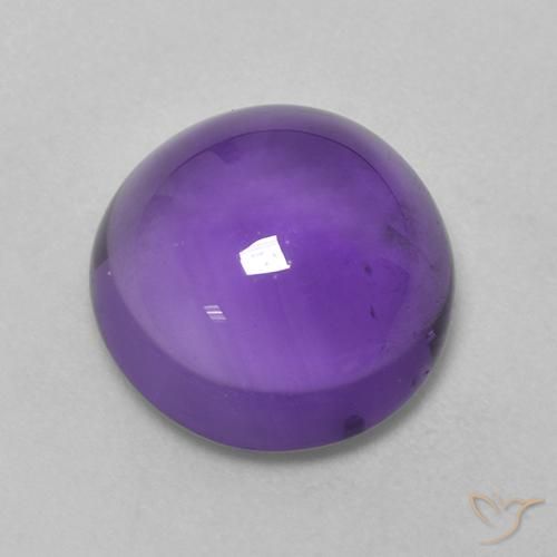 4.55ct Natural Violeta Médio-claro Ametista, Redondo, Transparente
