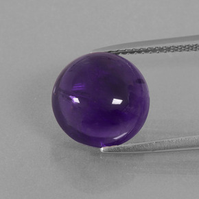 Ametista violeta natural 4,96ct, corte redondo, transparente