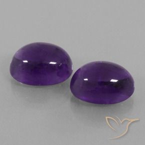 Pedras preciosas de Ametista Violeta Médio-claro natural de 15.79 ct, oval, Transparente