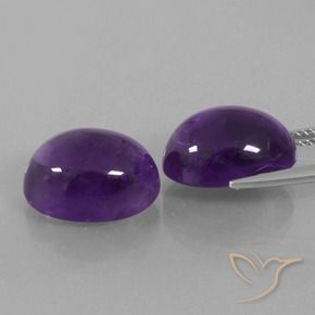 Pedras preciosas de Ametista Violeta Médio-claro natural de 15.79 ct, oval, Transparente