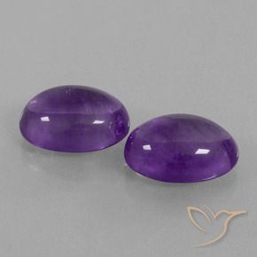 Pedras preciosas de Ametista Violeta Médio-claro natural de 12.72 ct, oval, Transparente