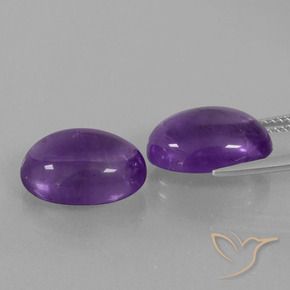 Pedras preciosas de Ametista Violeta Médio-claro natural de 12.72 ct, oval, Transparente