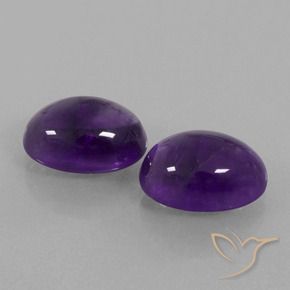 Pedras preciosas de Ametista Violeta Médio-claro natural de 13.46 ct, oval, Transparente