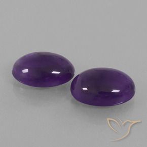 Pedras preciosas de Ametista Violeta médio natural de 10.88 ct, oval, Transparente