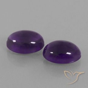 Pedras preciosas de Ametista Violeta Médio-claro natural de 13.08 ct, oval, Transparente