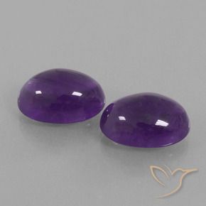 Pedras preciosas de Ametista Violeta Médio-claro natural de 13.17 ct, oval, Transparente