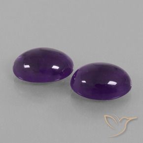 Pedras preciosas de Ametista Violeta Médio-claro natural de 11.60 ct, oval, Transparente