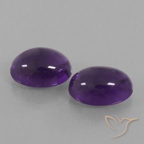 Pedras preciosas de Ametista Violeta Médio-claro natural de 13.47 ct, oval, Transparente