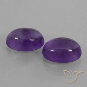 Pedras preciosas de Ametista Violeta médio natural de 13.80 ct, oval, Transparente