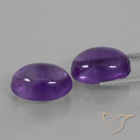 Pedras preciosas de Ametista Violeta médio natural de 13.80 ct, oval, Transparente