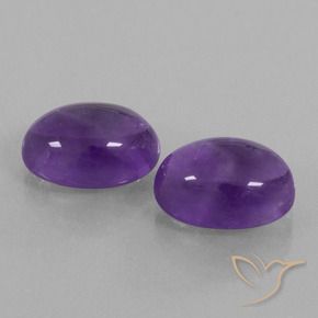 Pedras preciosas de Ametista Violeta Médio-claro natural de 13.75 ct, oval, Transparente