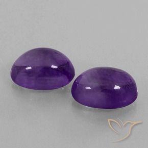 Pedras preciosas de Ametista Violeta médio natural de 13.74 ct, oval, Transparente