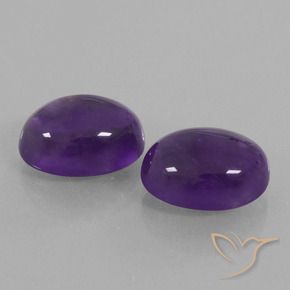 Pedras preciosas de Ametista Violeta médio natural de 13.76 ct, oval, Transparente