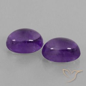 Pedras preciosas de Ametista Violeta Médio-claro natural de 14.20 ct, oval, Transparente