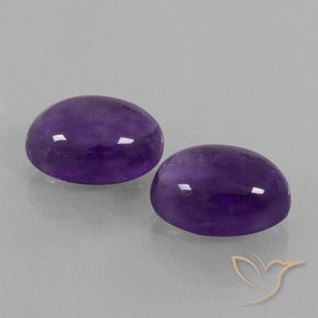 Pedras preciosas de Ametista Violeta médio natural de 14.49 ct, oval, Transparente