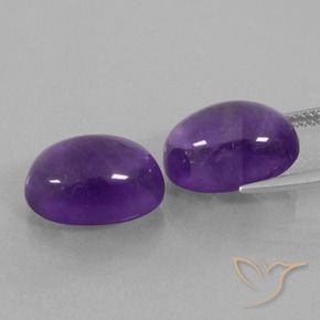 Pedras preciosas de Ametista Violeta médio natural de 14.04 ct, oval, Transparente