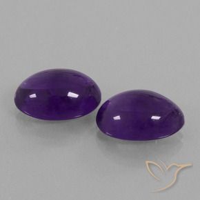 Pedras preciosas de Ametista Violeta médio natural de 10.89 ct, oval, Transparente