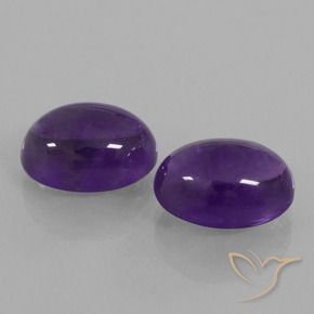 Pedras preciosas de Ametista Violeta médio natural de 14.31 ct, oval, Transparente