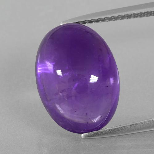 Ametista Violeta Médio-claro Natural 8.25ct, Corte Oval, Transparente