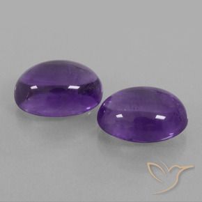 Pedras preciosas de Ametista Violeta médio natural de 13.76 ct, oval, Transparente