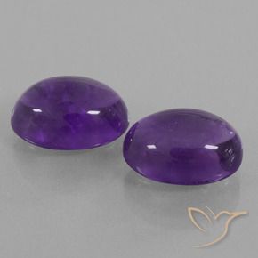 Pedras preciosas de Ametista Violeta médio natural de 13.63 ct, oval, Transparente