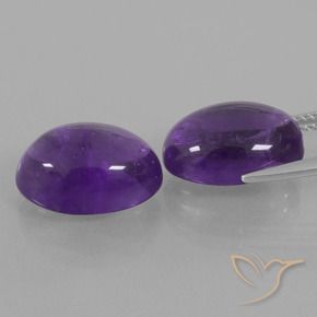 Pedras preciosas de Ametista Violeta médio natural de 13.63 ct, oval, Transparente