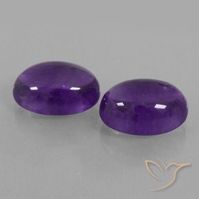 Pedras preciosas de Ametista Violeta médio natural de 13.97 ct, oval, Transparente
