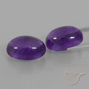 Pedras preciosas de Ametista Violeta médio natural de 13.97 ct, oval, Transparente