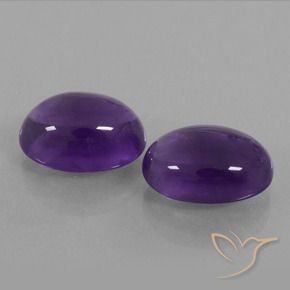 Pedras preciosas de Ametista Violeta médio natural de 12.94 ct, oval, Transparente