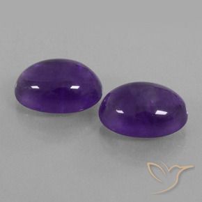 Pedras preciosas de Ametista Violeta médio natural de 12.99 ct, oval, Transparente