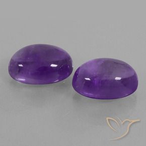 Pedras preciosas de Ametista Violeta médio natural de 13.81 ct, oval, Transparente