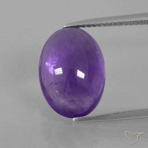 6.34ct Natural Violeta Médio-claro Ametista, oval, Transparente