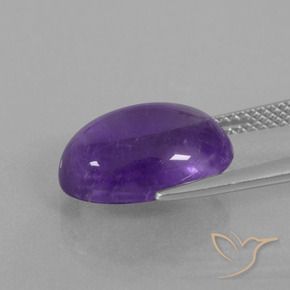 Ametista Violeta Médio-claro Natural 6.34ct, oval, Transparente