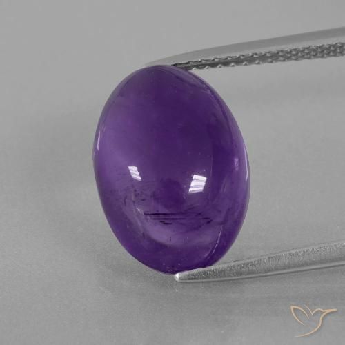 6.95ct Natural Violeta médio Ametista, oval, Transparente