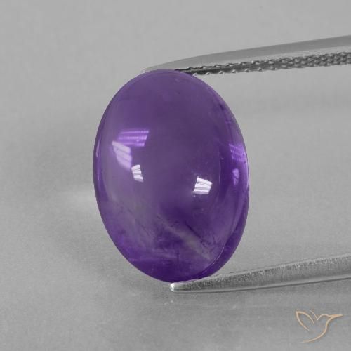 6.46ct Natural Violeta médio Ametista, oval, Transparente