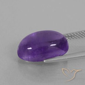 Ametista Violeta médio Natural 6.46ct, oval, Transparente