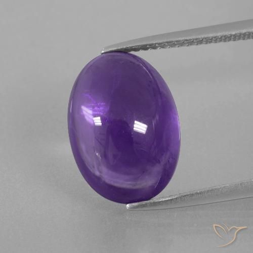 6.41ct Natural Violeta médio Ametista, oval, Transparente