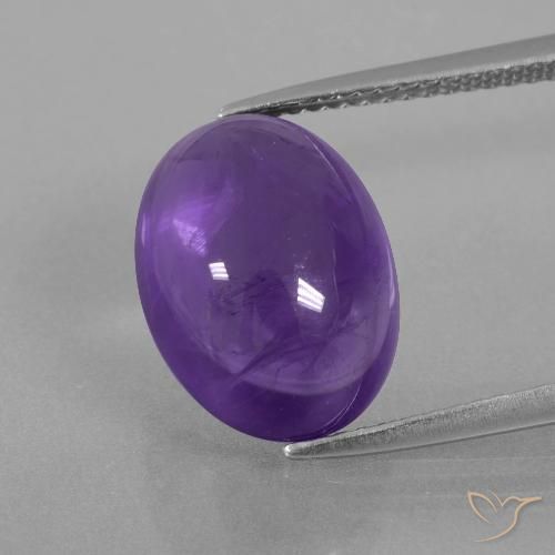 7.03ct Natural Violeta médio Ametista, oval, Transparente