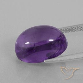 Ametista Violeta médio Natural 8.55ct, Corte Oval, Transparente