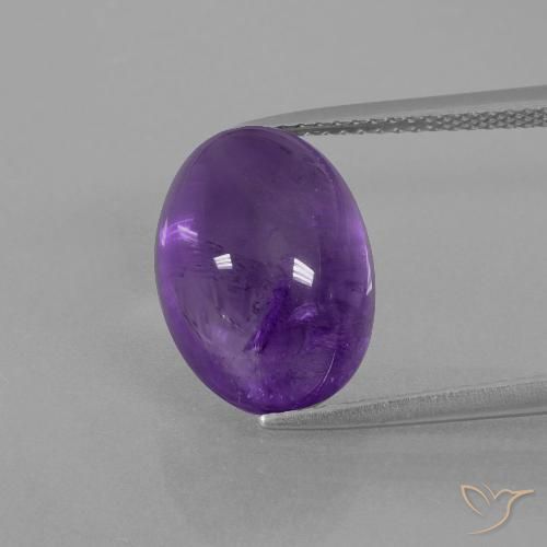 7.58ct Natural Violeta médio Ametista, oval, Transparente