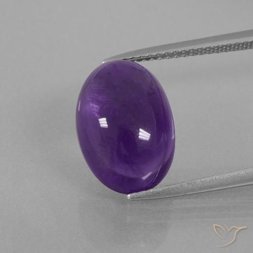 6.84ct Natural Violeta médio Ametista, oval, Transparente