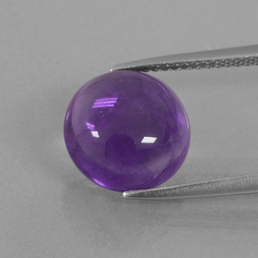 Ametista Violeta médio Natural 4.79ct, Corte Redondo, Transparente