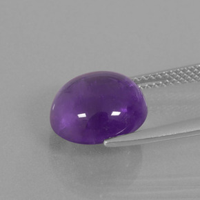 Ametista Violeta médio Natural 4.79ct, Corte Redondo, Transparente